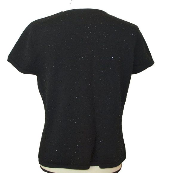 Talbots Black Sparkle Sweater  Black‎ Size Medium - Picture 4 of 5